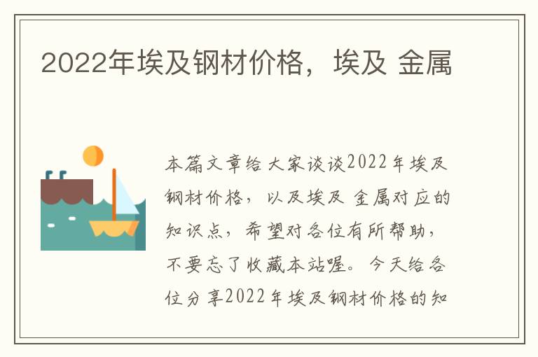 2022年埃及钢材价格，埃及 金属